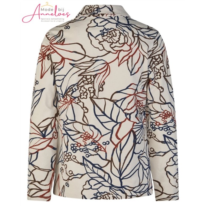 Barbara Lebek blouse 15895062-906 ecru print bloem Barbara Lebek blouse 15895062-906 ecru print bloem
